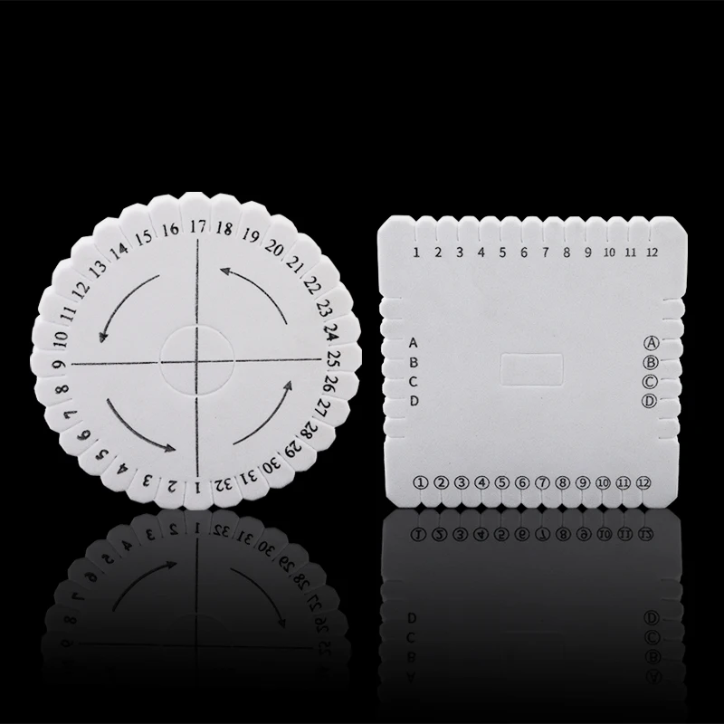 
LUYAO Bracelet Knitting Kumihimo Disc Disk Tray Braided Rope Knot Round Square Handmade Knitting Tool Board 