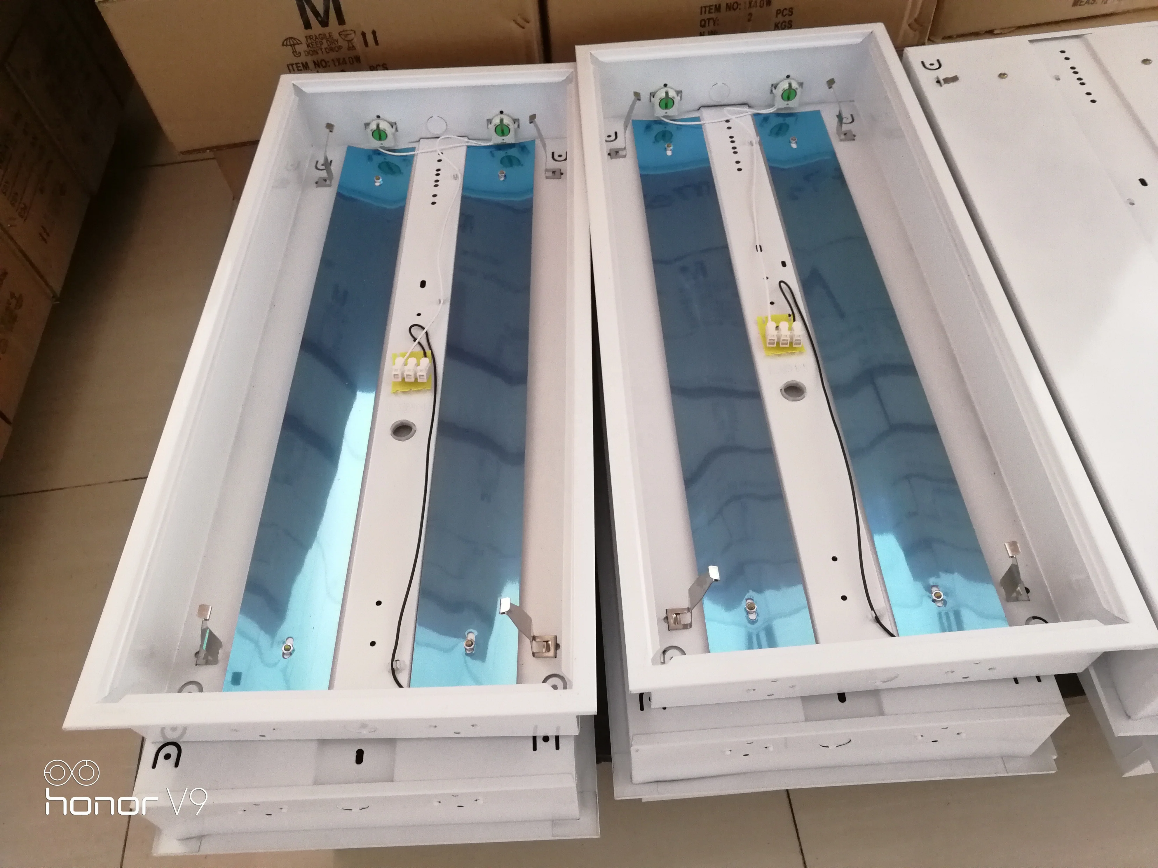 Easy Install 2ft grille light 30x60 300x600mm louver fitting grille lamp fluorescent light 9w 18w t8 emergency grill light