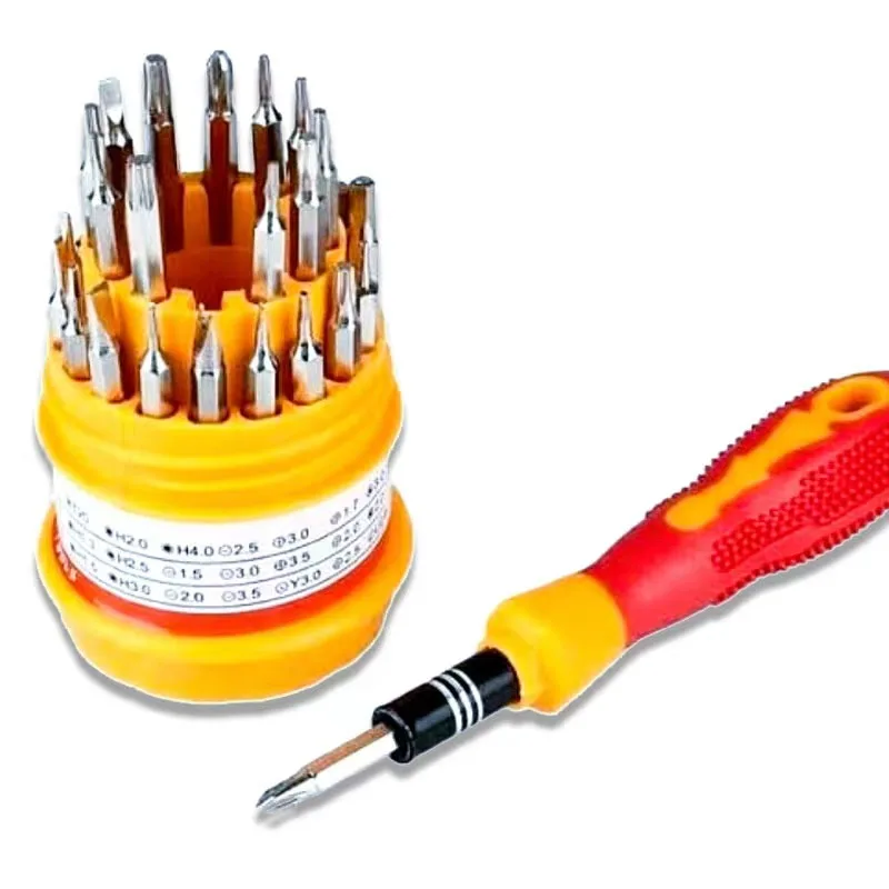 31 in 1 Mini Magnetic Carbon Steel Screwdriver Set Drill Bits and Drill Bit Holder Mobile Phone Repair Tool Set