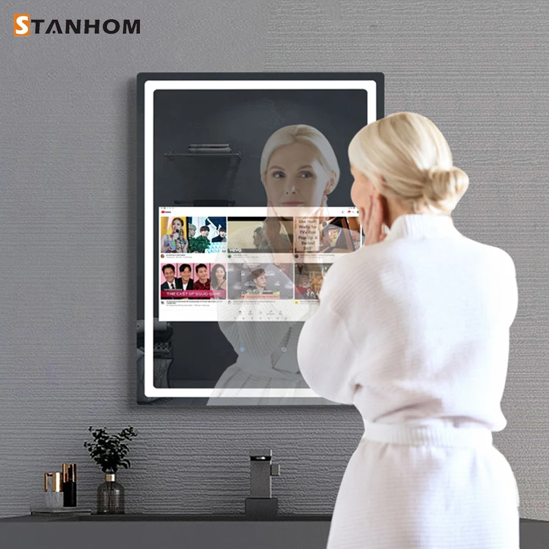 STANHOM WIFI Android LCD сенсорный экран умное волшебное светодиодное зеркало