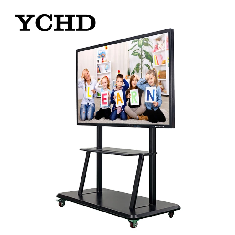 75 inch 4K multi touch screen interactive flat panel smart whiteboard for e-learning
