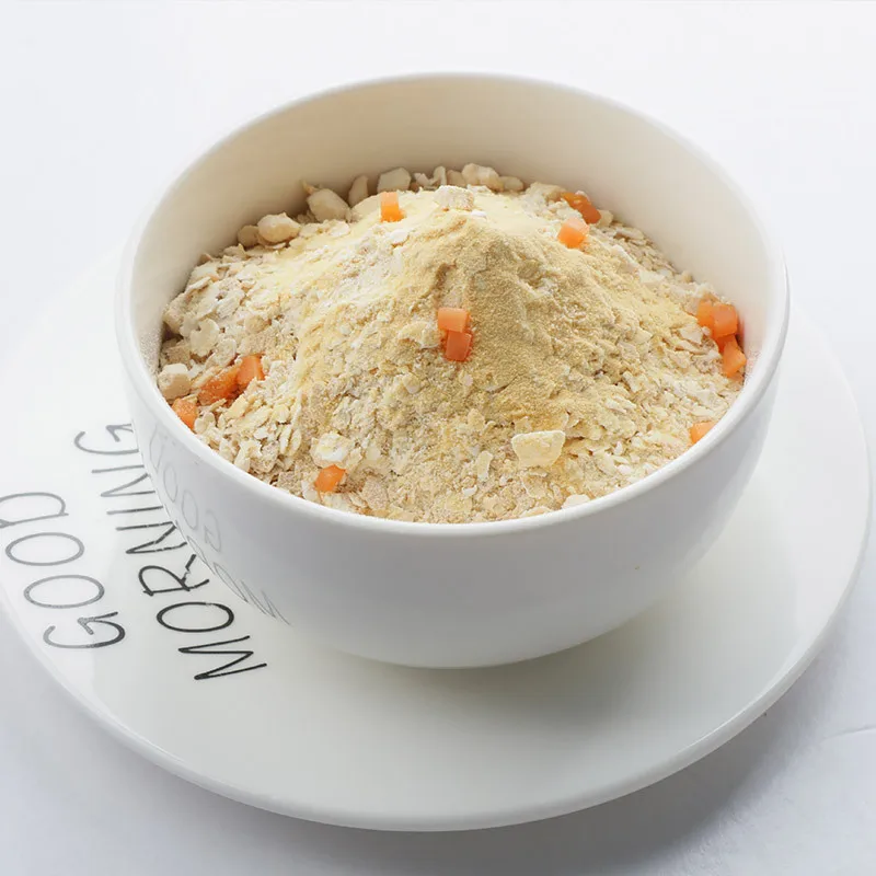 Питание для завтрака с молоком папайя, овсянкой, фруктовыми орехами, хлопьями для завтрака