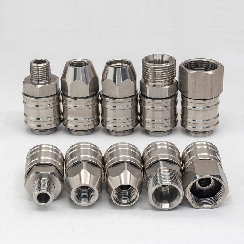 SS High Pressure Washer Accessories Self-locking Quick Connector Stainless Steel Quick Socket