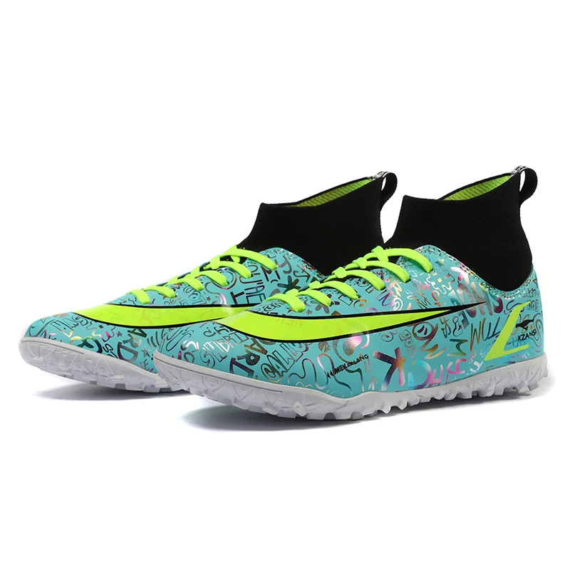 Football Boots Men High Top Soccer Shoes Man Outdoor Non Slip Soccer Cleats Kids Futsal Shoes