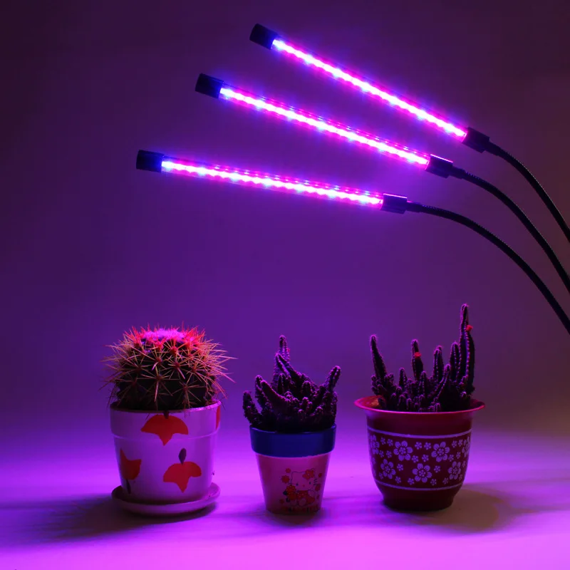 LED four head plant grow lamp with remote control USB 5V 40W full spectrum clip 80LED growing light