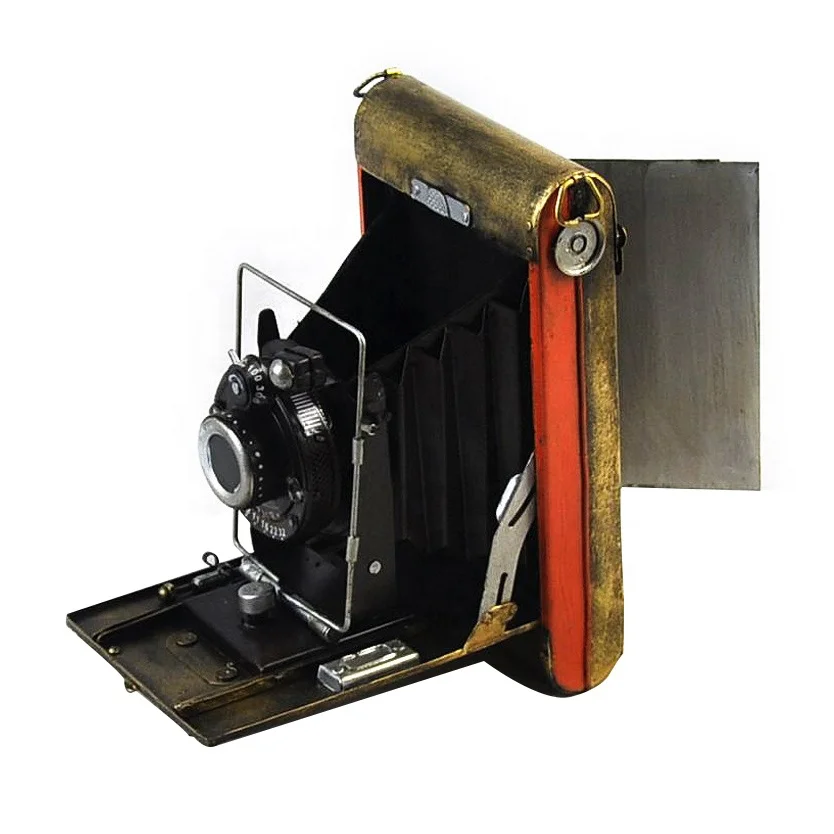 European Retro Vintage Camera Model Ornaments Creative Metal Crafts Coffee Shop Desktop Closet Decor Home Decoration Accessories