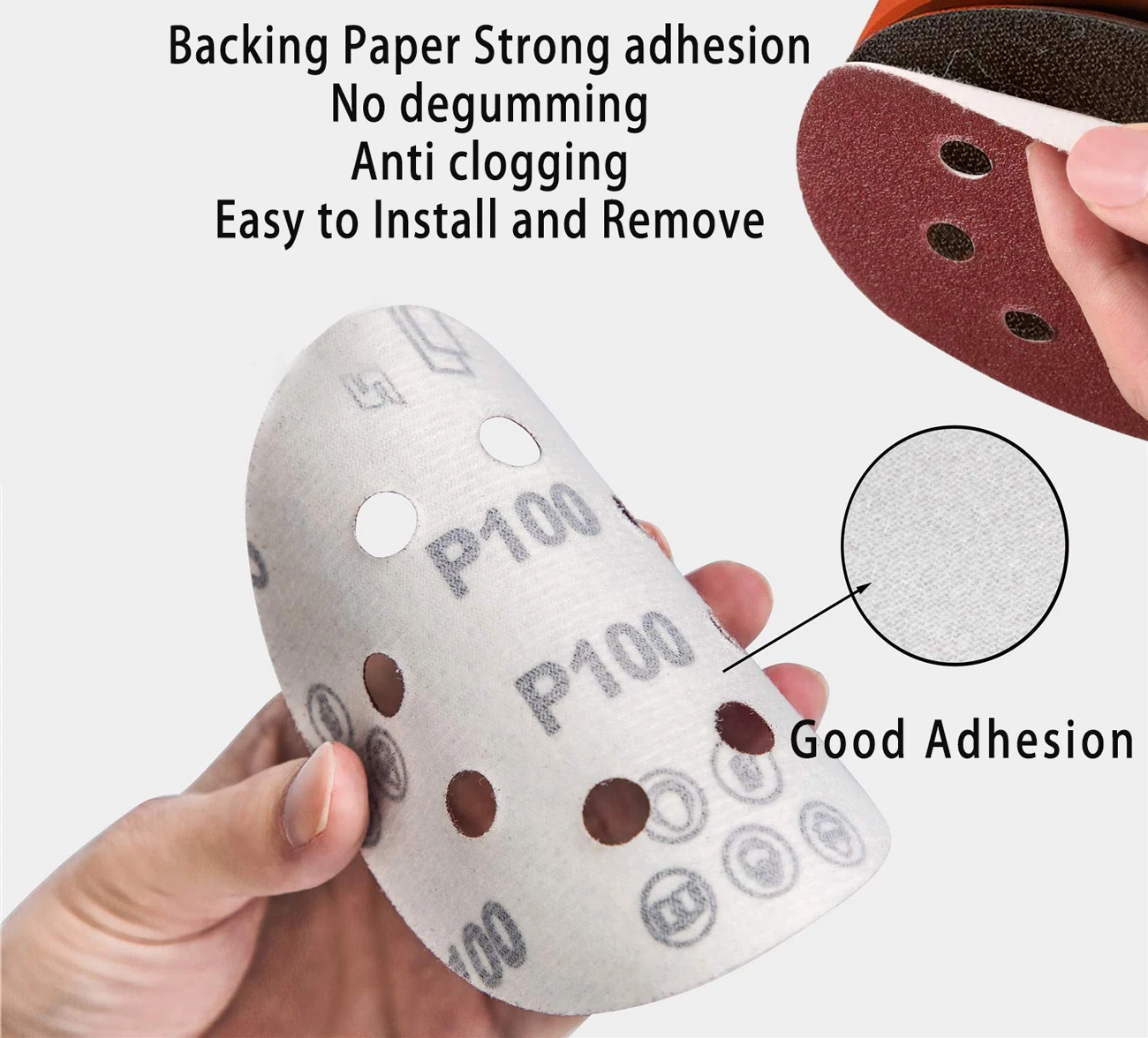 125mm Sanding Discs Pads Hook and Loop Sandpaper Discs for Random Orbital Sander