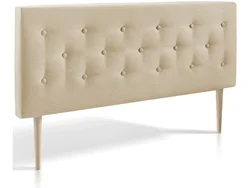 Factory wholesale simple soft bag double bed headboard economic back-to-back fabric natural solid wood foot bed headboard