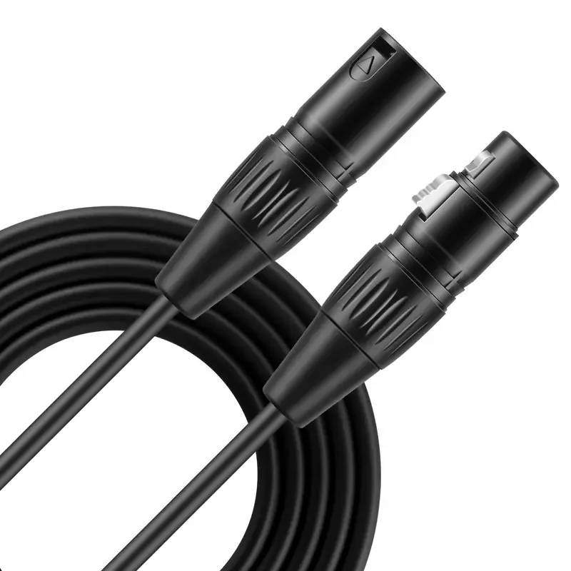 Custom 3M 10M 100M Shiled Audio Stereo 3pin Male to Female XLR Microphone Cable