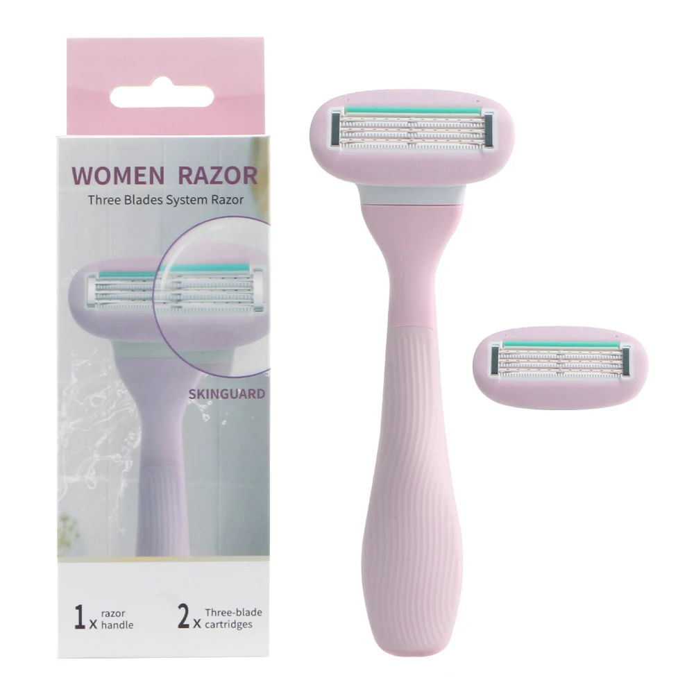 D937L New Lady razor Triple blade system razor with irritation defense bar