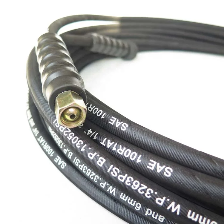 High Temperature Resistance Oem&Odm Smooth Surface Soft Flexible Sae 100 R1 1Sn Water Jet High Pressure Car Washer Hose