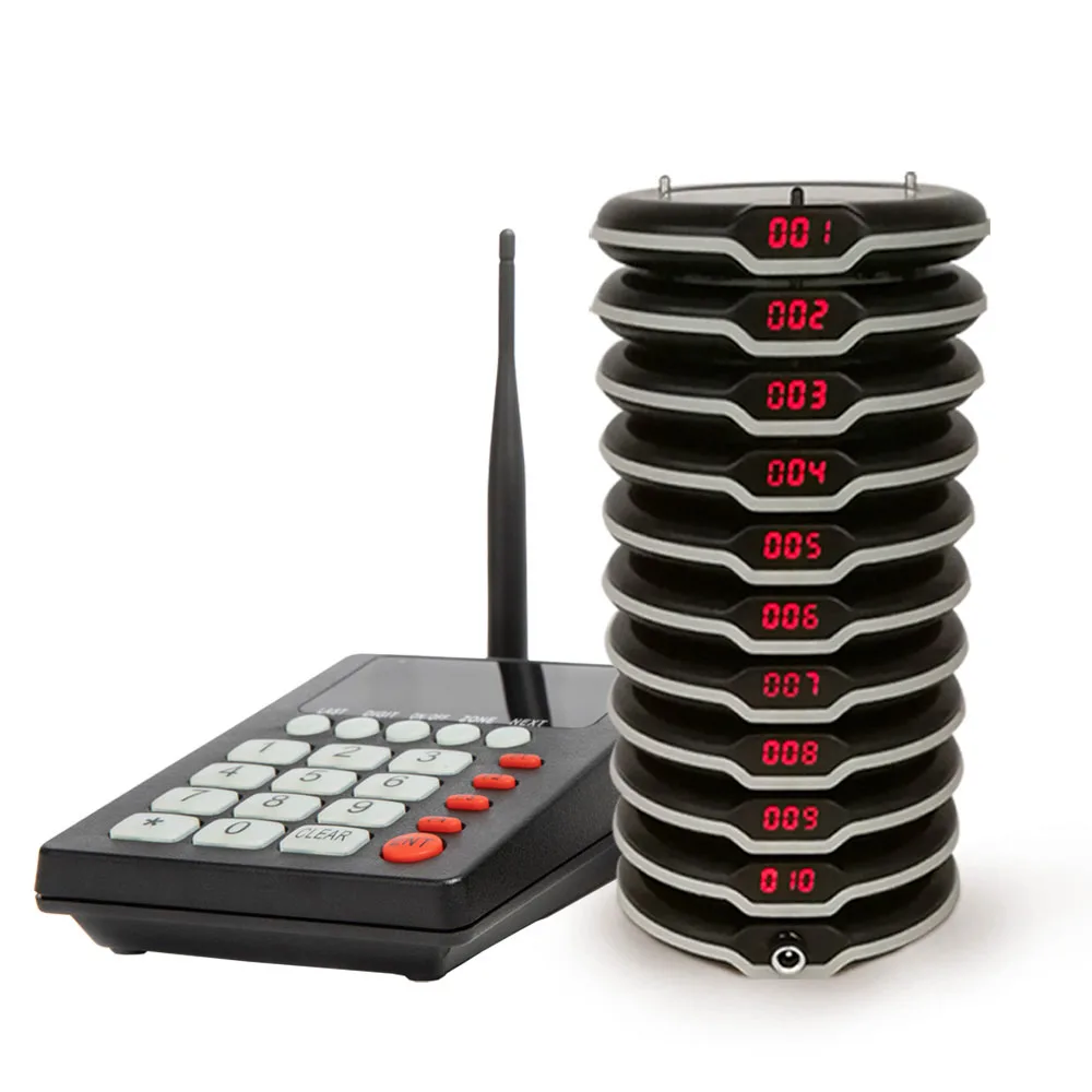 Guest Table Call Button Wireless Waiter Paging System For Restaurant