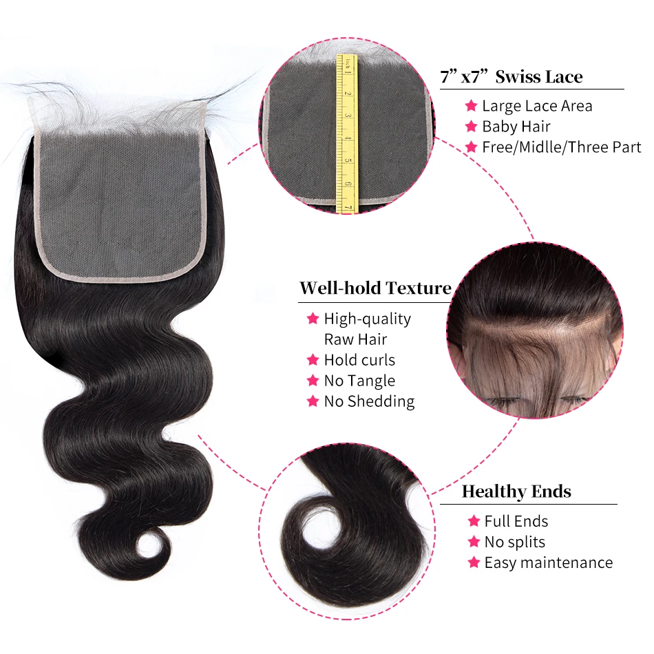 Lace Closure Raw Virgin Vietnamese Cuticle Aligned Hair,wholesale Price Top Grade Hair Vendors Vietnamese Top 7x7 Swiss 1 Piece