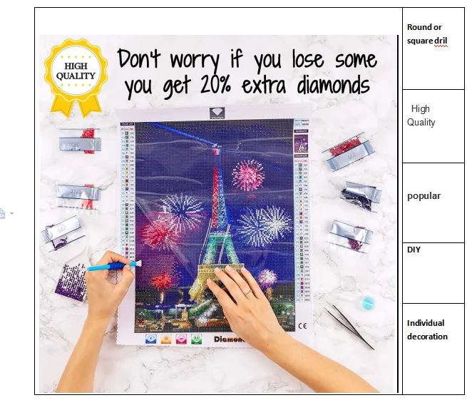 W-X114newest Handmade Wall Art Home Decoration 5D Diamond Painting diy Kit Full Drill art round wholesale 5D diamond painting