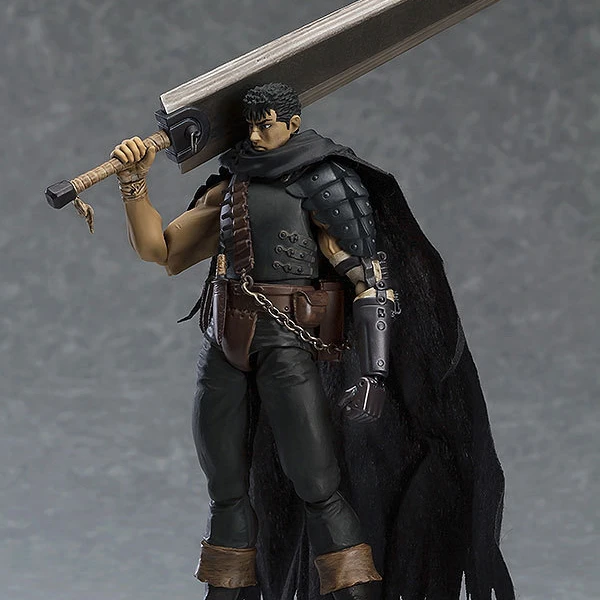 17cm Game Berserk Guts Assembly PVC Action Figure Black Swordsman Baserk Change Face Ver. Model Toy