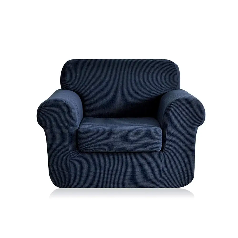 Water Prevent 2 Piece Jacquard Stretch Armchair Slipcover Furniture Protector for Sofa Spandex 1 Seater Cushion Couch Sofa Cover