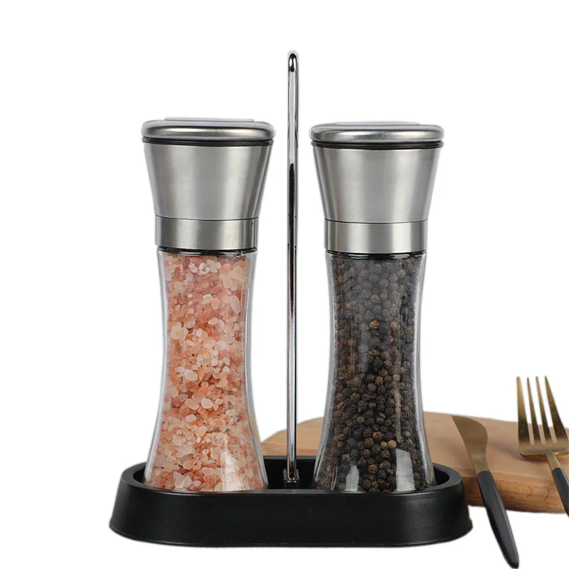 Best Selling  Dry Spice Seasoning  Grinder Glass Manual Grinding Bottle
