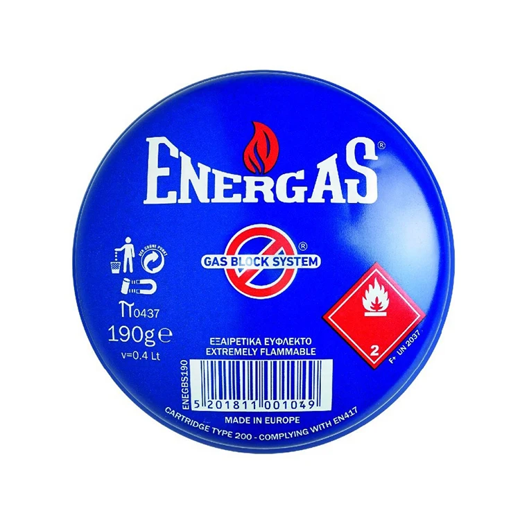 
OEM услуга, доступный безопасный газовый картридж 190 г с ограничителем внутренней утечки 