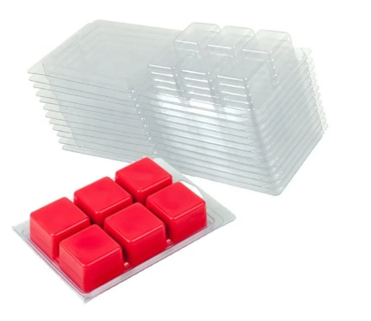 
Factory Price Custom Wholesale Clear Empty Plastic 4 6 12 Cells Wax Melts Clamshell Packaging for Wax Melt 