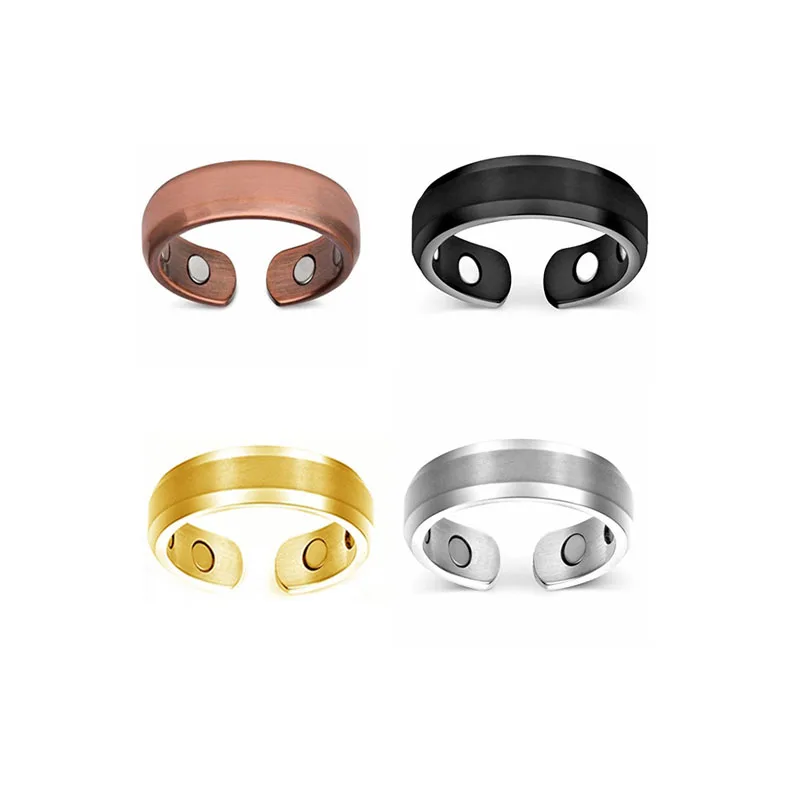 Wish Hot Selling Creative Open Ring Health Care Ring Adjustable Magnetic Ring For Men & Women