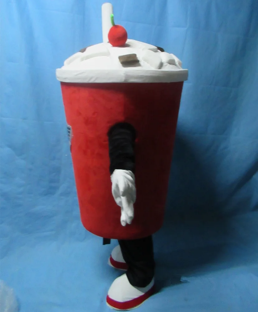 Качественный персонализированный костюм-талисман для взрослых в виде чашки молочного коктейля для рекламы/Вечеринки/мероприятия, легкий костюм-талисман для молочного коктейля