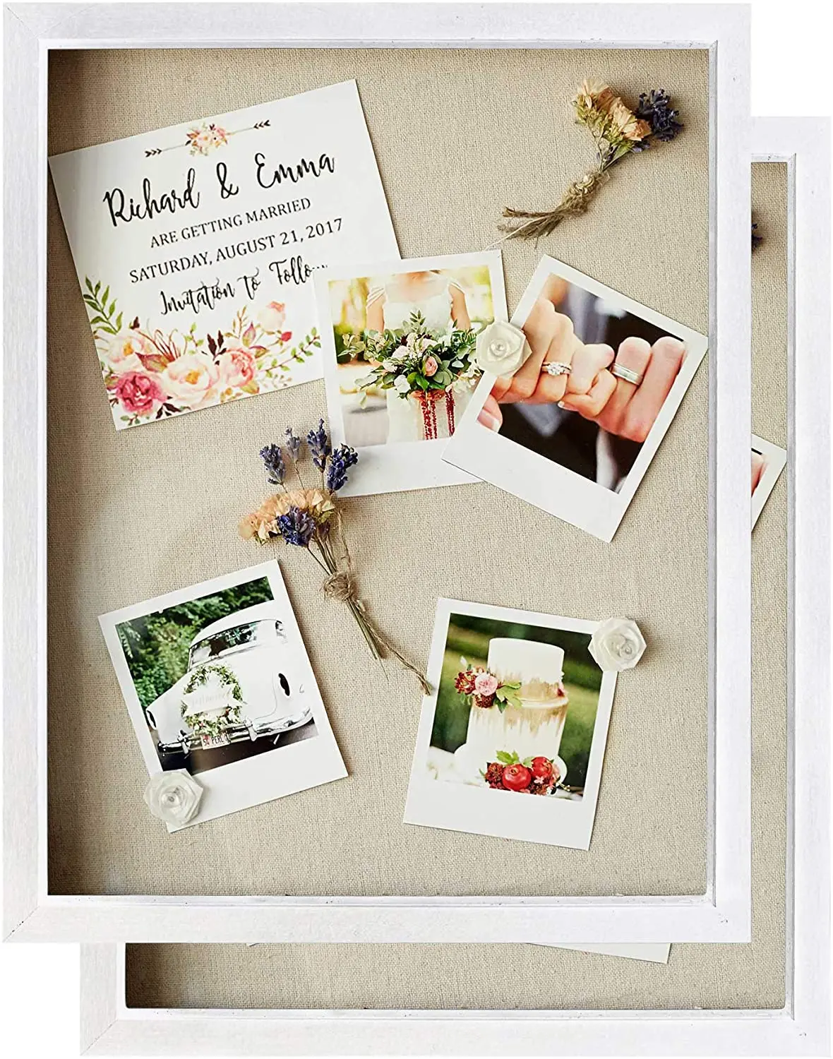 Graduation Baby Wedding Military Art Memory Box Wood & Glass Shadowbox 3D Deep Display Case Shadow Box With Flower