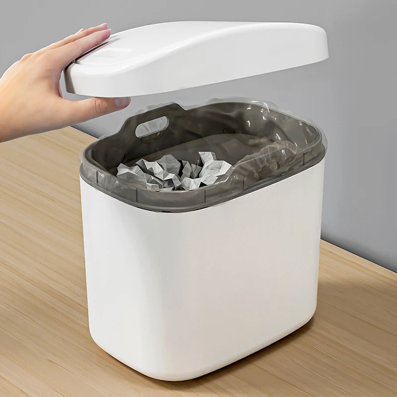 Desktop Household Desk Storage Bins Mini Waste Bin Small Trash Can