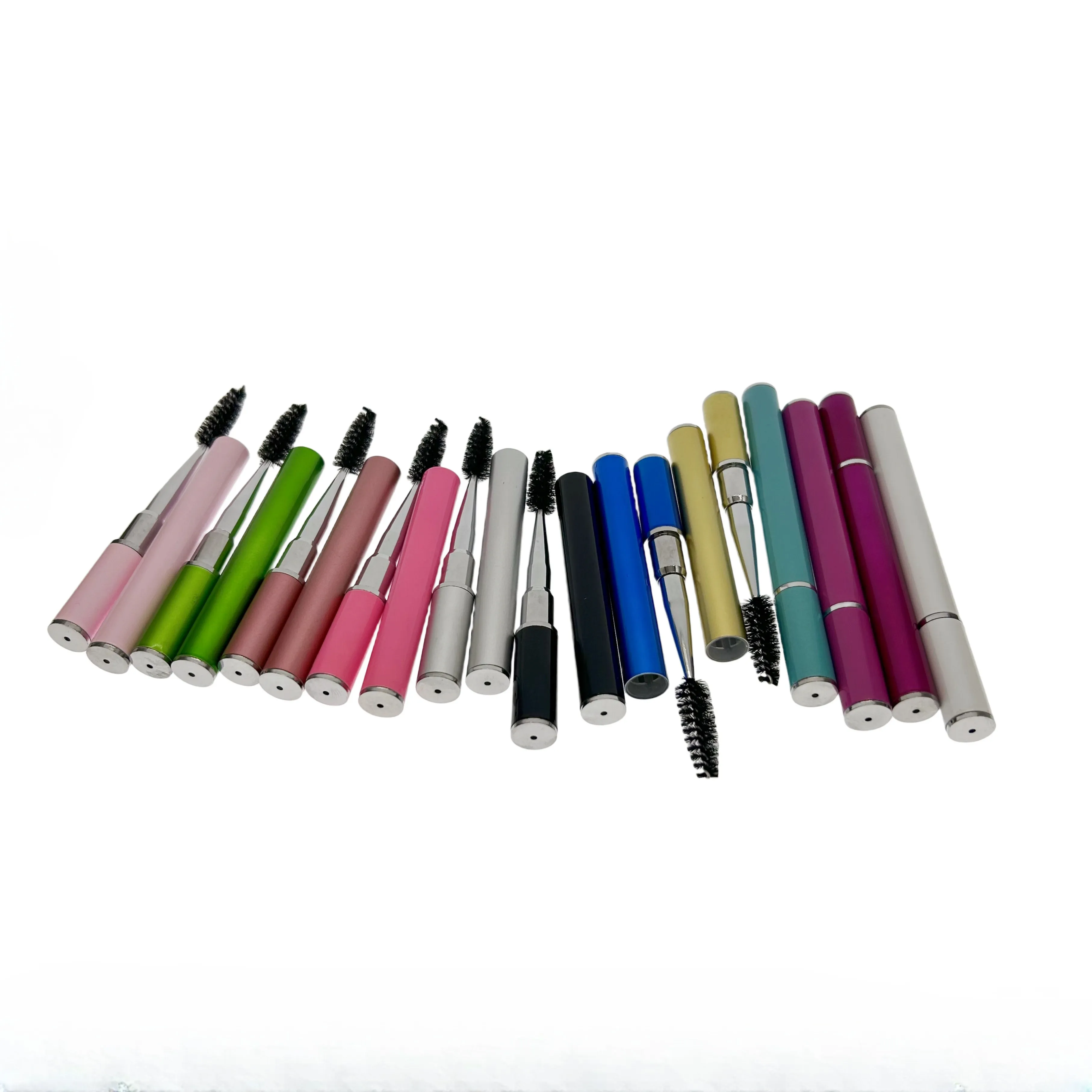 OEM Retractable reusable portable eyelash brow mascara brushes lash spoolie