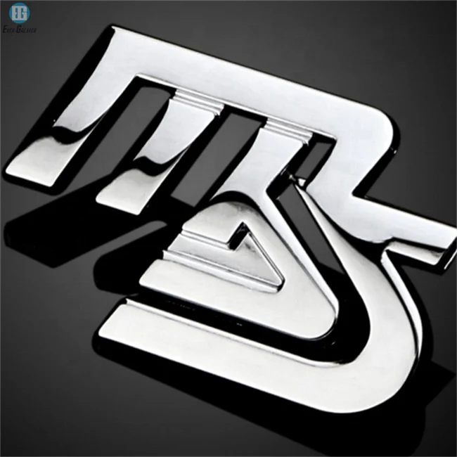 Customized ABS Car Badges Embossed Metal Sticker Car Chrome Emblems