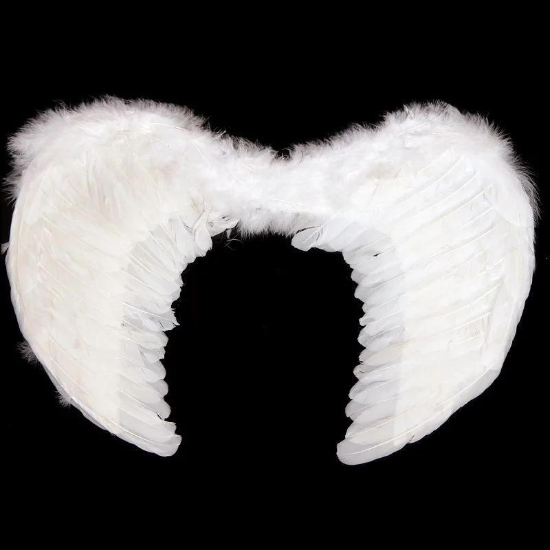 Custom Carnival White Red Black Large Angel Fairy Feather Wings for Halloween Fancy Dress Costume Accessory