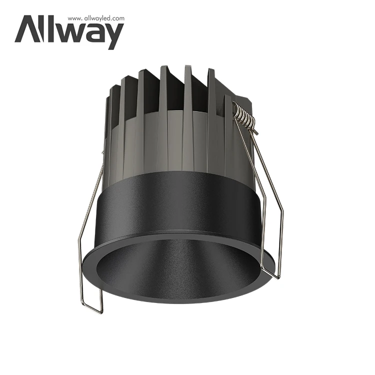 ALLWAY Customize OEM ODM Recessed Mounted Indoor Hotel Project 5w 7w 12w 20w 30w 40w LED Downlight