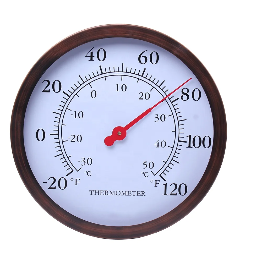 12inch Decorative Indoor Outdoor Wall Clock Thermometer Hygrometer