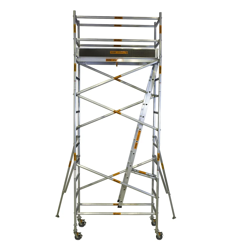 CBDMART Working Platform Ladder Scaffolding For Construction Aluminium Foldable Working aluminum Scaffold System
