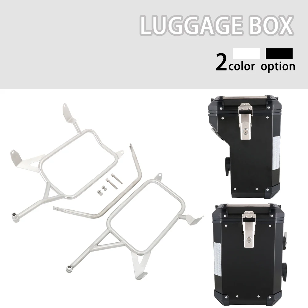 45L Motorcycle  Aluminum Alloy Storage Luggage Cases Side Pannier Box Motorcycle Side Case Waterproof Motorcycle Side Box