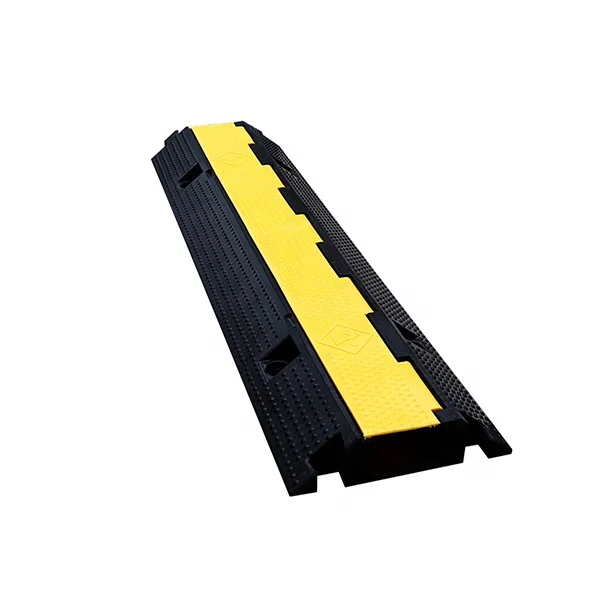 1000*230*50mm Wholesale Roadway 2 Channels Yellow Jacket Rubber Cable Protector