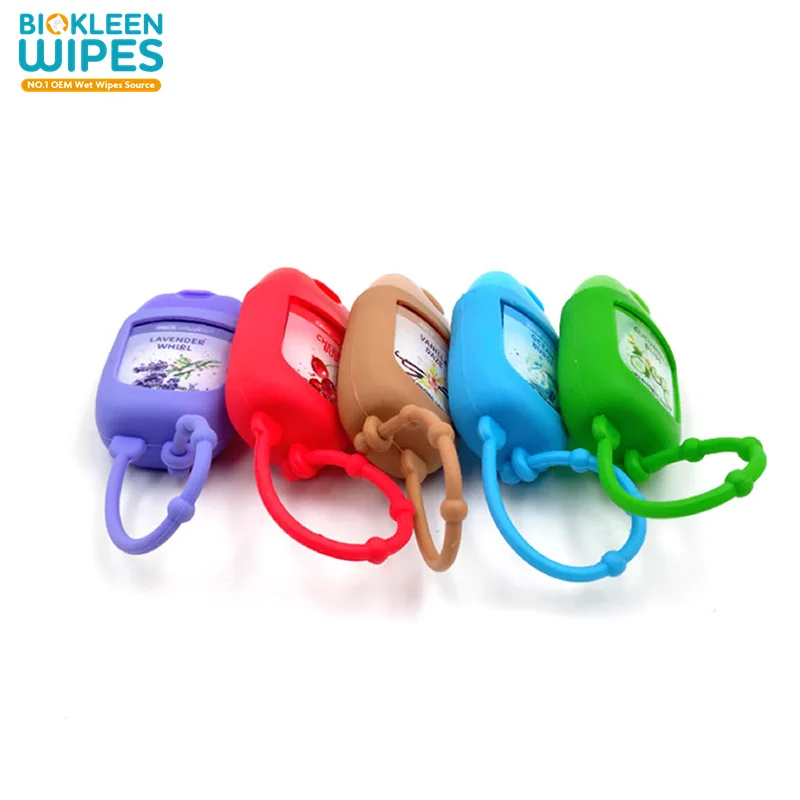 Biokleen Custom Free Sample Anti-Bacterial Hand Gels Kids Hand Sanitizer Travel Size Keychain Carriers