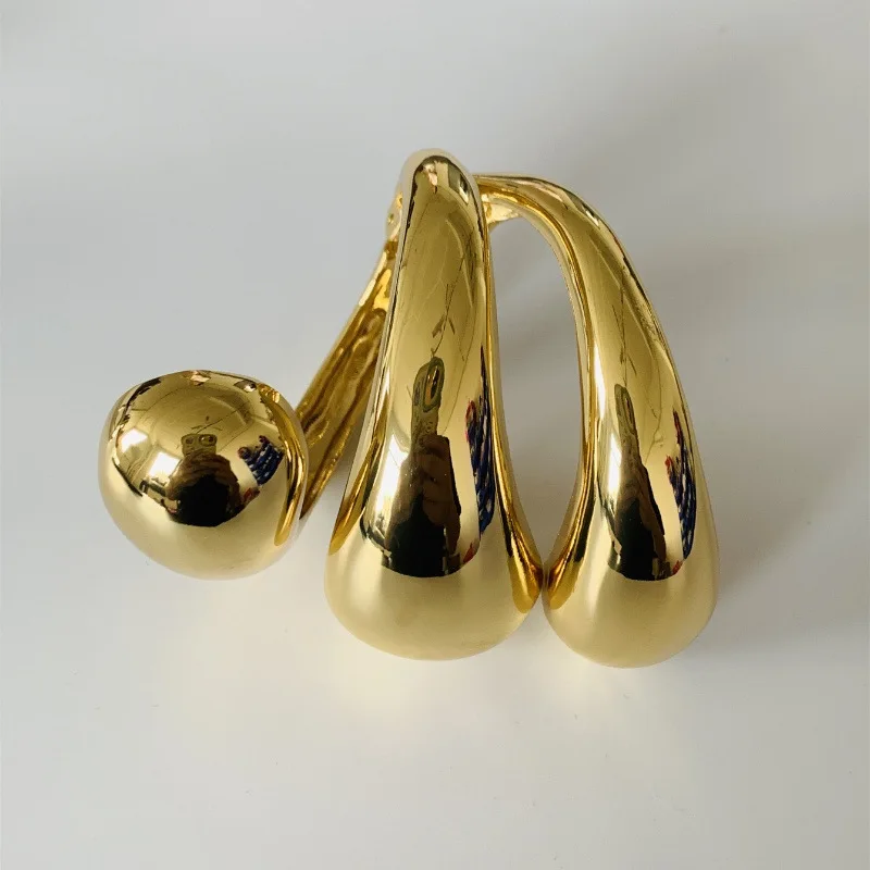 2024 Новое поступление модные дешевые оптовые дизайнерские Новые многослойные широкие браслеты в стиле панк большие массивные золотые