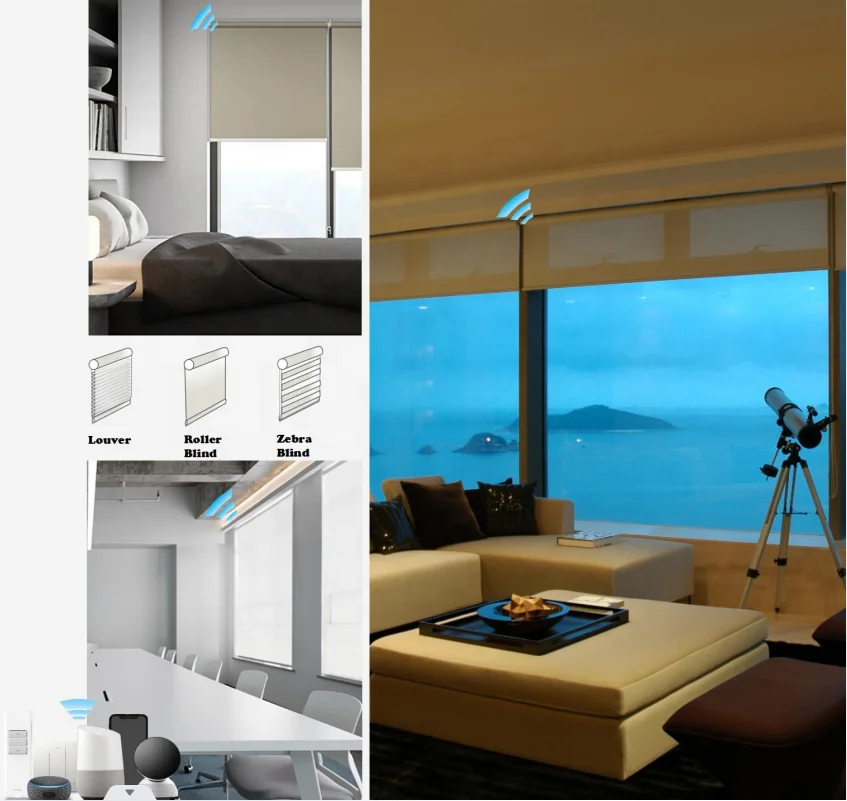 25mm Electronic Limit Tubular Motor for Smart Shangri-La blinds