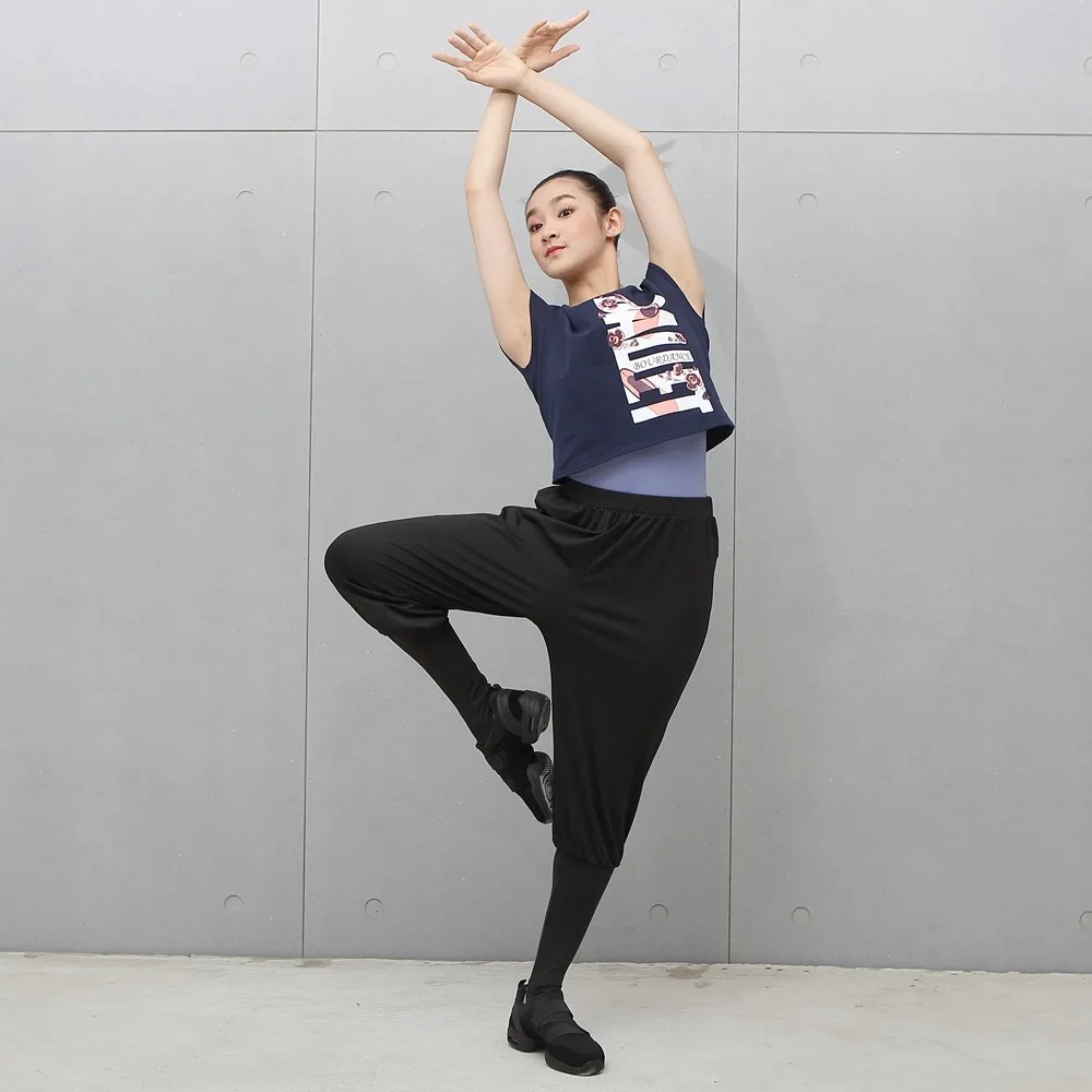 
Dance Wear Solid Color Stirrup Pant Ballet Black Dance Pants 