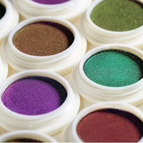 17 Colors Chameleon Pigment Powder Cosmetic Private Label Mirror Chrome Nail Powder  Wholesale