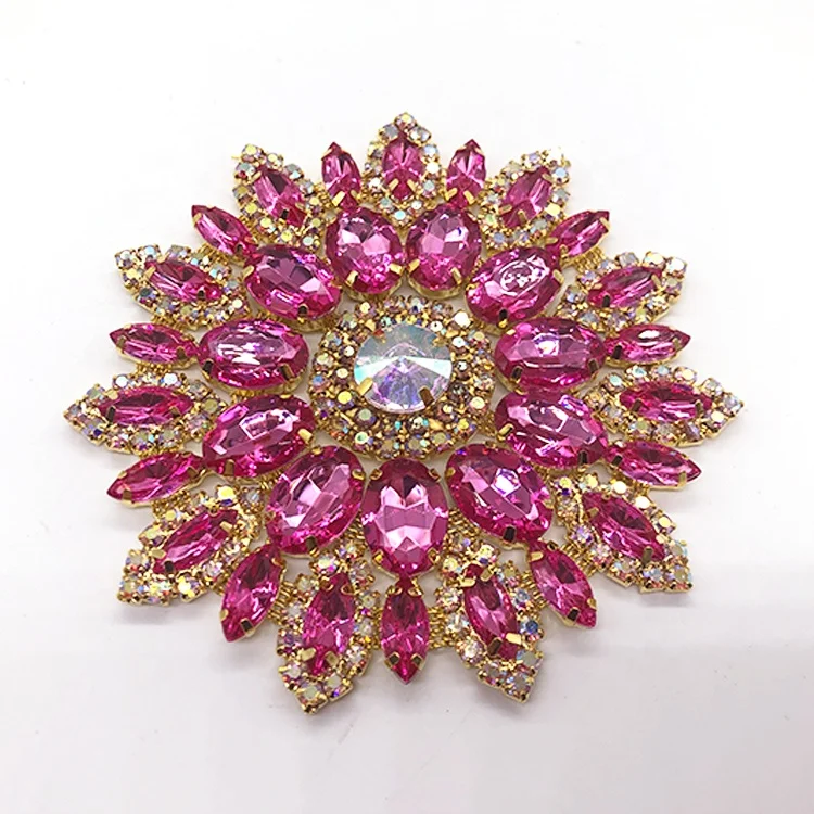 Fucun Jewelry elegant brooches muslim islamic women hijab pins scarf brooches made with crystal