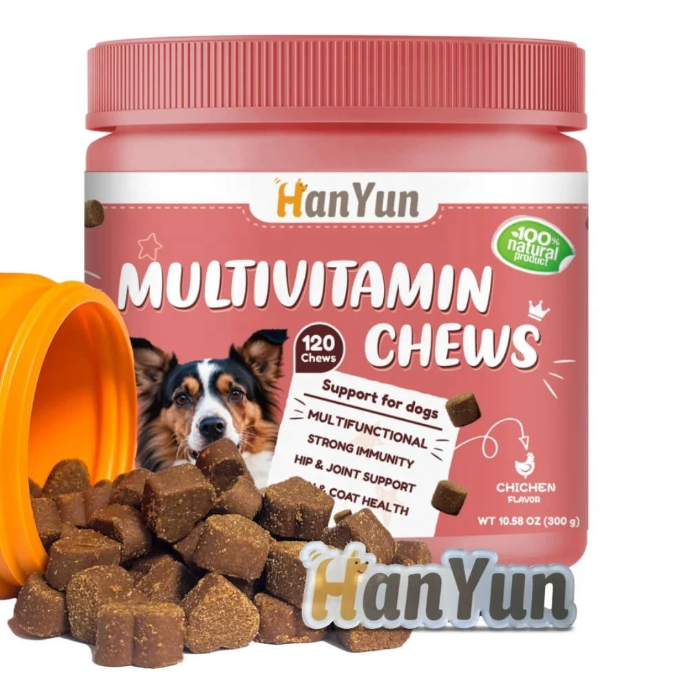 Dog Multivitamin Chewable with Glucosamine-Dog Vitamins and Supplements-Senior & Puppy Multivitamin for Dogs
