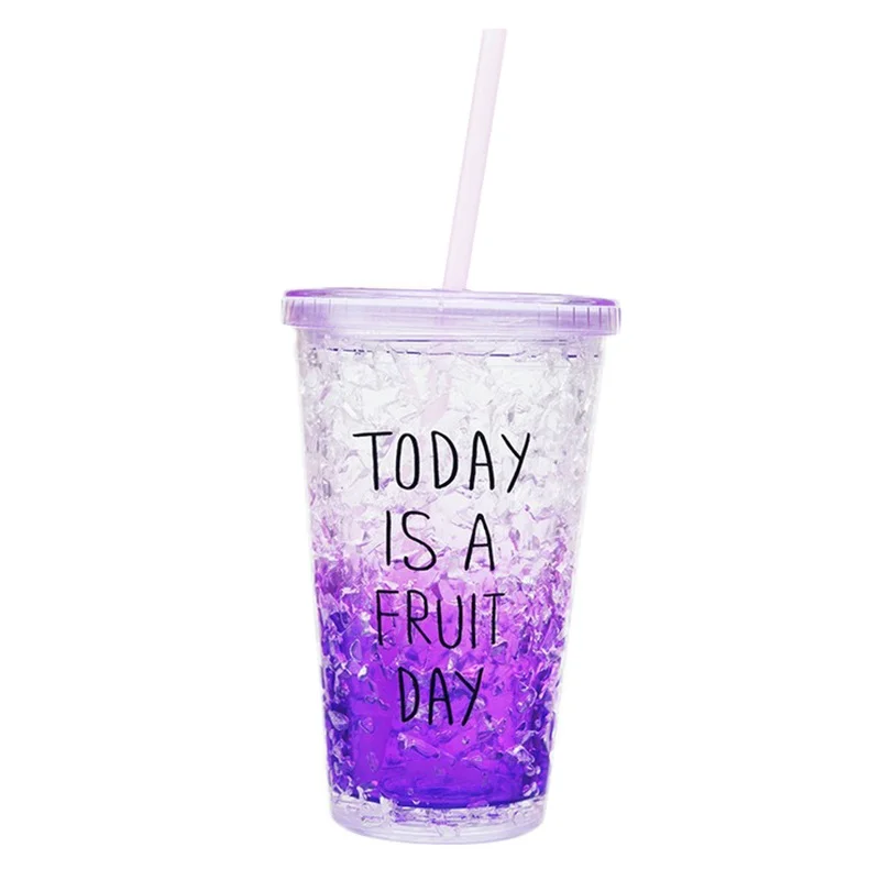 Children Straw Cup Plastic Ice Cup 16 oz