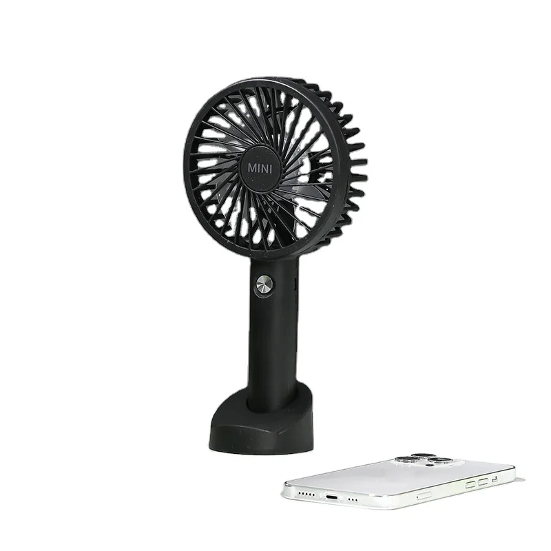 USB Rechargeable Portable Mini Fan for Summer Three Wind Speed Options Plastic Material Car Outdoor Use