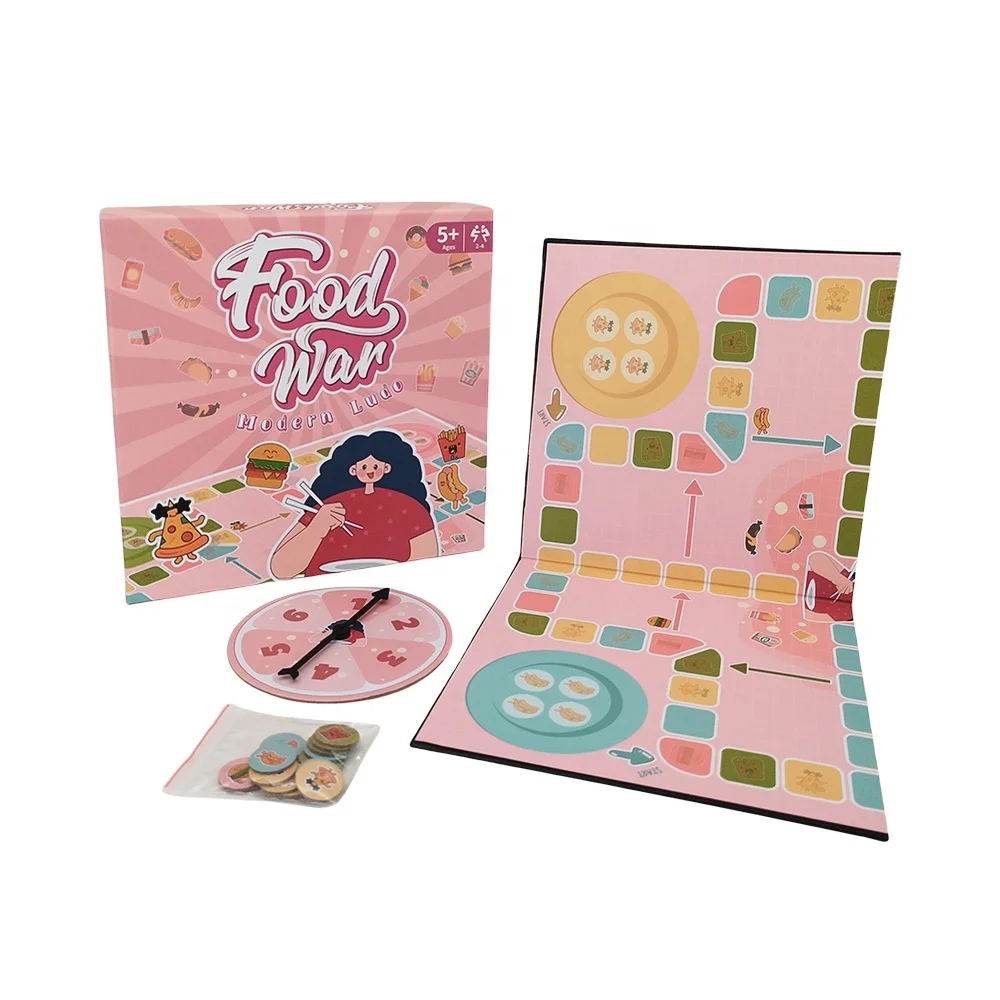 Wholesale Custom Plastic Table Boardgame for Youth and Family Kids Board Games with Card Pieces