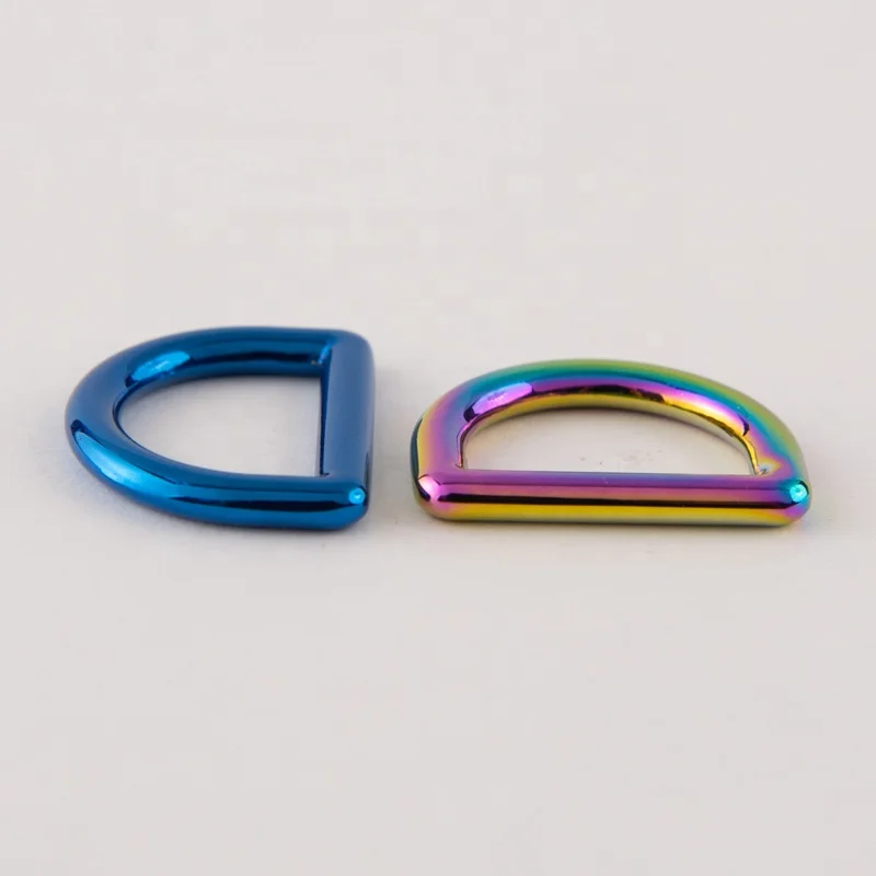 Custom Nickel Free Rainbow Color 25mm D Ring Belt Buckle For Strap