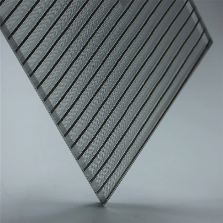 One kind of popular material for partion and door in architecture is fabric laminated glass from Hongjia glass factory