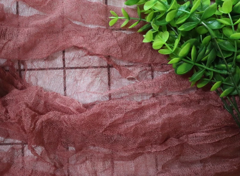 Wholesale Hot Selling Gauze Rustic Cheesecloth Tablecloth Runner Wedding Party  For Living Room Tabletop Decoration