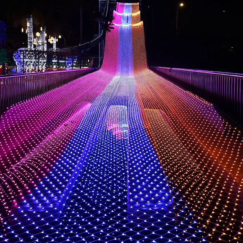 Led String Light Fairy Lights Net Outdoor Party Garden Decoration Arboles Mesh Fish Christmas Tree Waterproof Christmas Navidad