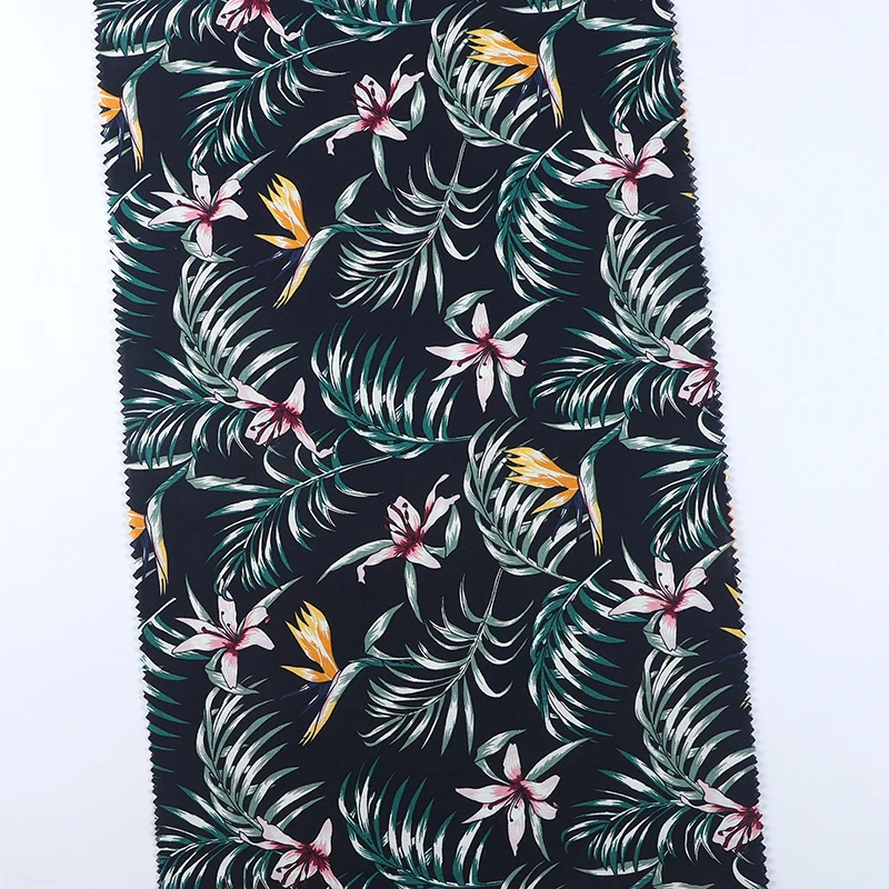 Wholesale Custom TC80 20 96 * 72 3D Flower Print Hawaiian Fabric For Interlock 100 Original Fabrics For Mens Sleepwear Dubai